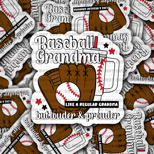 Baseball Grandma sticker