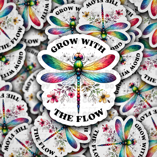 Grow with the flow sticker