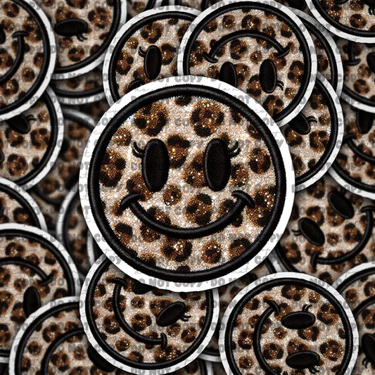 Leopard smile sticker