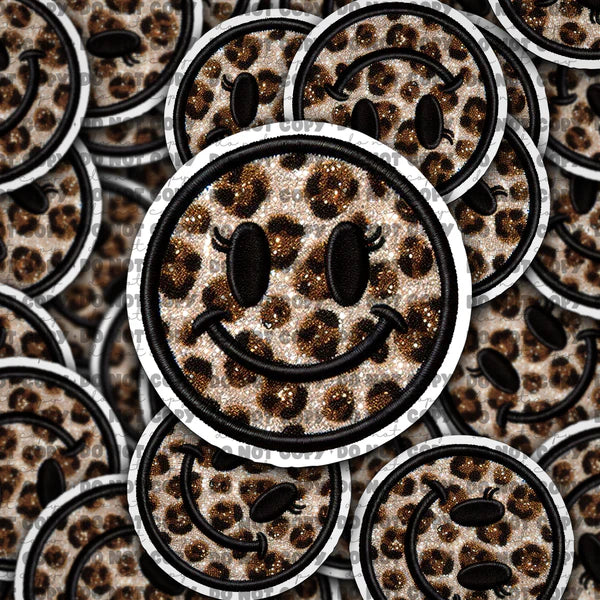 Leopard smile sticker