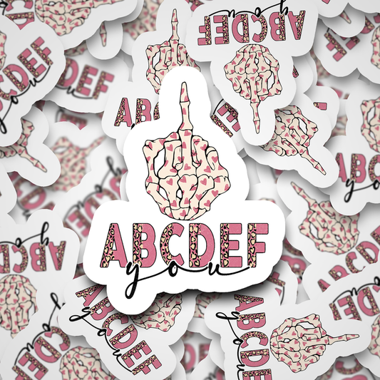 abcdef you sticker